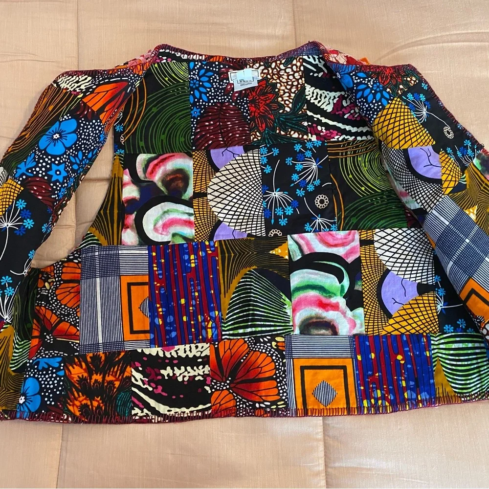 Unique and vibrant Colorful Patchwork Vest - Picture 3 of 9